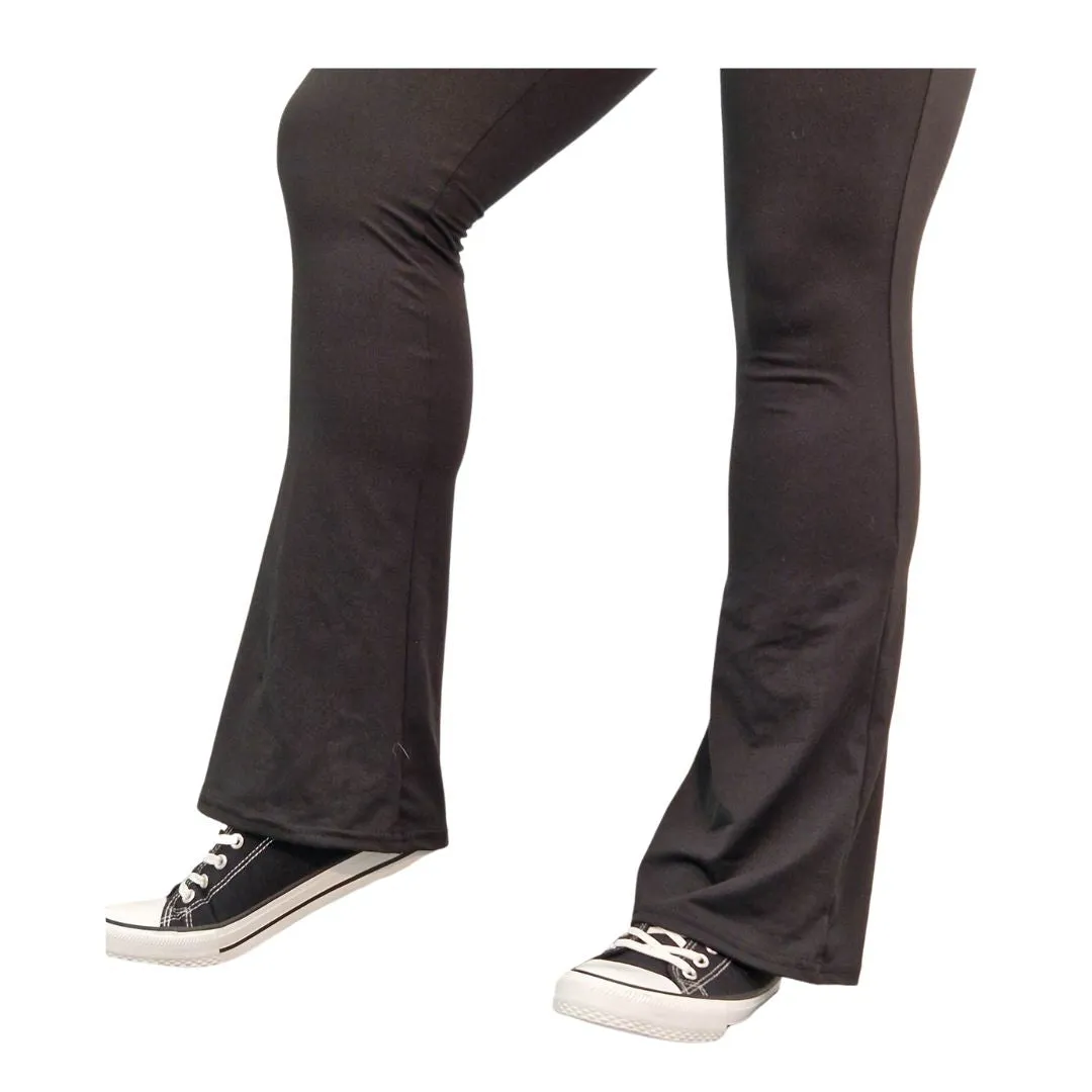 24/7 Full Length Leggings - Black Flare Leggings