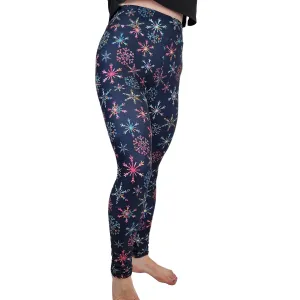 24/7 Full Length Leggings – Rainbow Snowflake Christmas Pattern