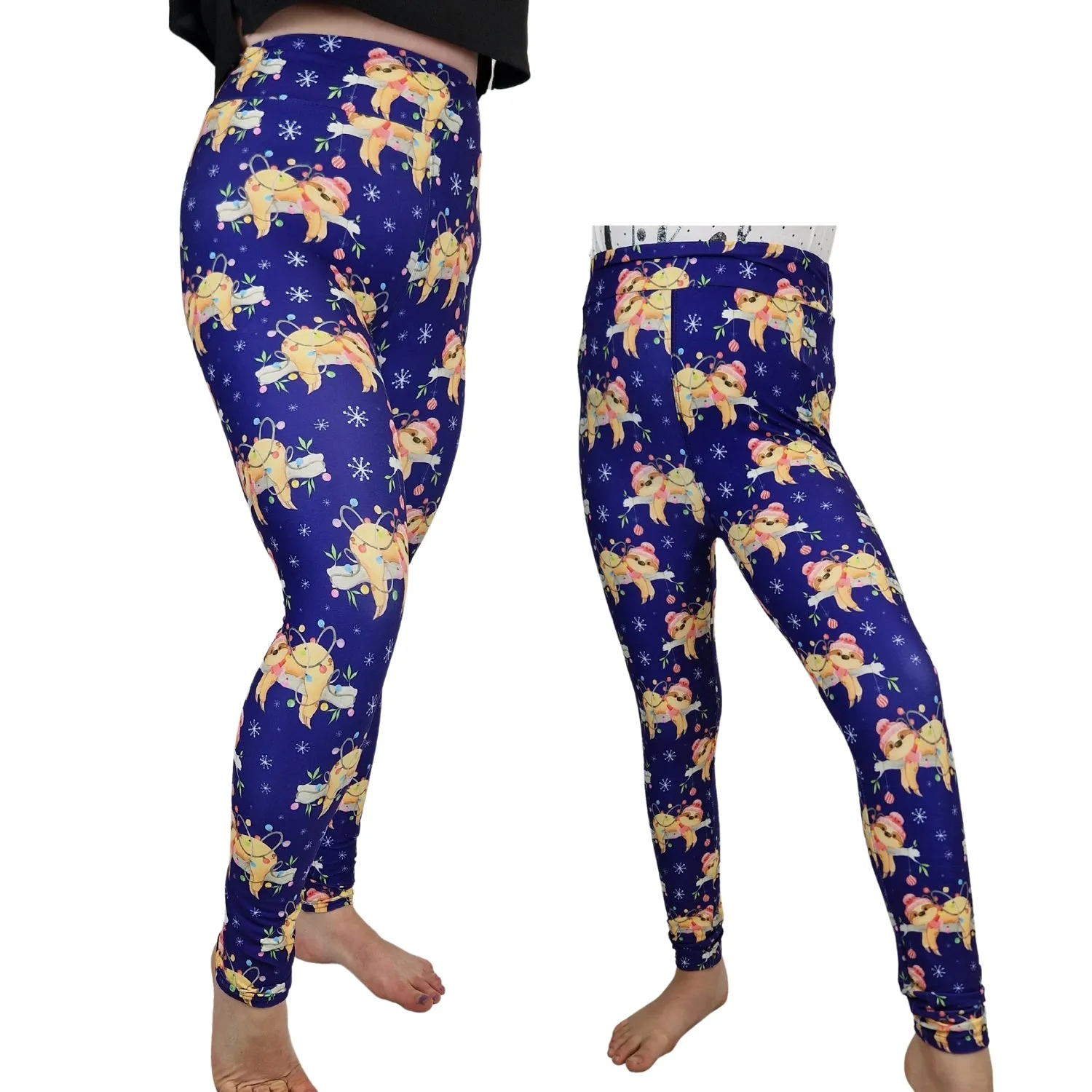 24/7 Full Length Leggings – Slothmas Christmas Pattern