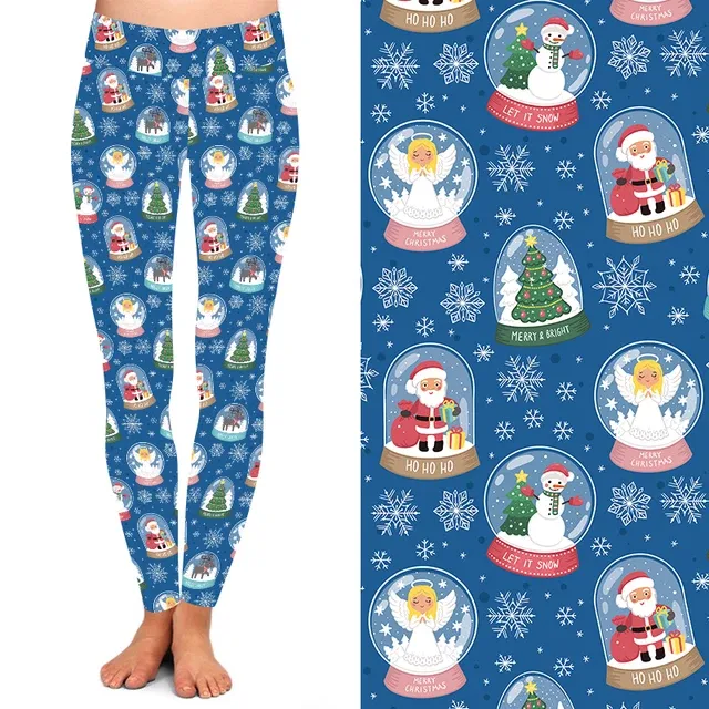 24/7 Full Length Leggings – Snow Globes Christmas Pattern