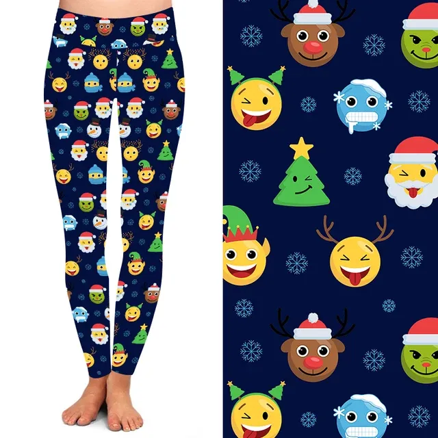 24/7Full Length Leggings – Festive Emoji's Christmas Pattern