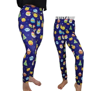 24/7Full Length Leggings – Festive Emoji's Christmas Pattern