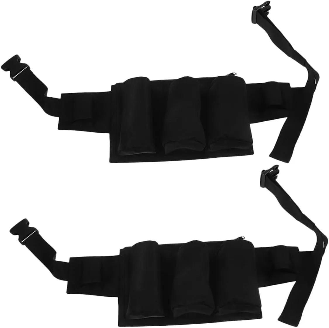 2pcs Fanny Pack Belt Bag with Bottle Holder Essential Oil Storage Waist Sling Essential Oil Travel Case Essential Oil Bag Massage Salon Waist Bag Oil Storage Bag Black Oxford Cloth