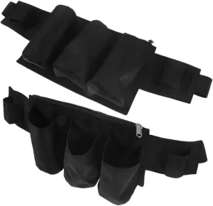 2pcs Fanny Pack Essential Oil Travel Case Small Essential Oil Waist Pouch Essential Oil Storage Case Essential Oil Bag Massage Essential Oil Waist Bag Black Oxford Cloth