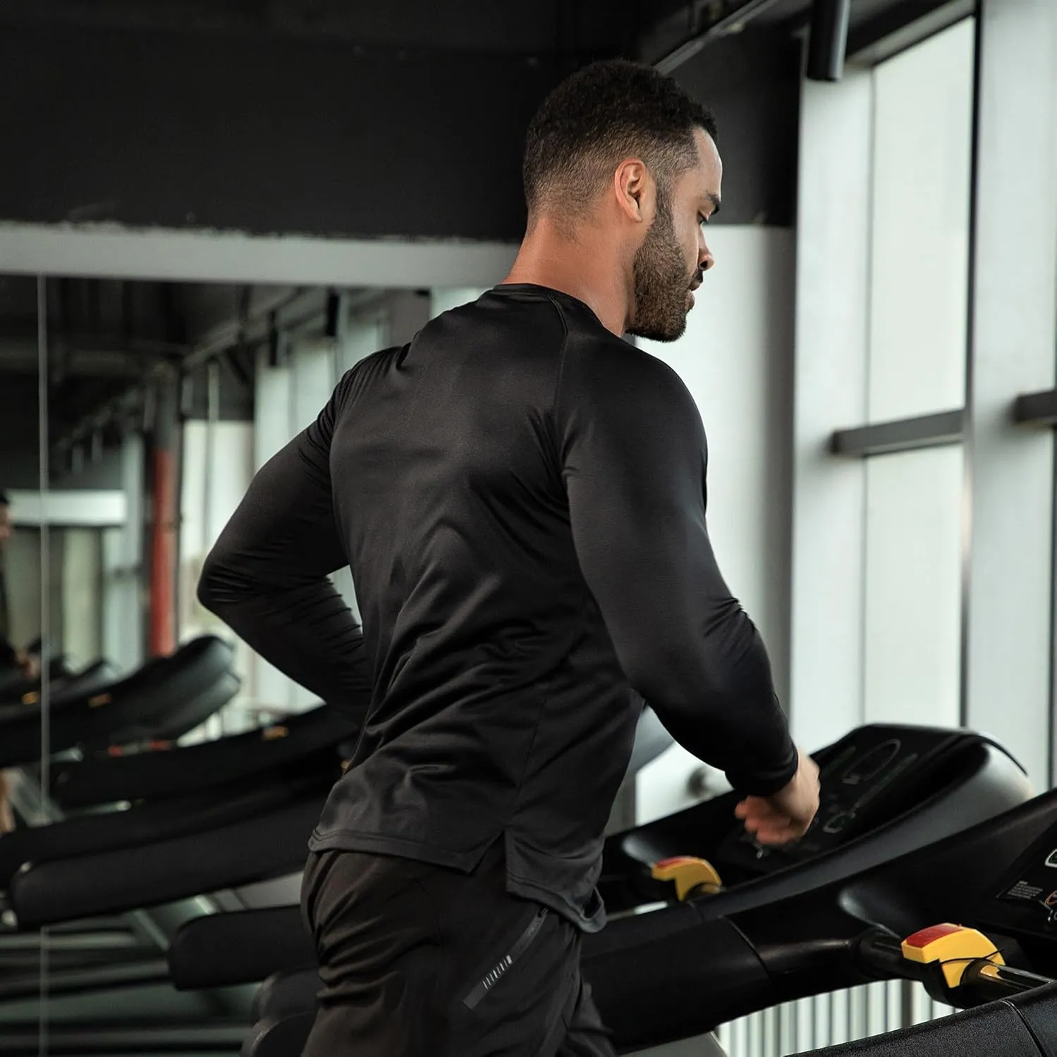 3 Pack Men Long Sleeve Shirts Moisture Wicking UPF Sun Protection Tee Quick Dry Workout T-Shirts Casual Running Shirt