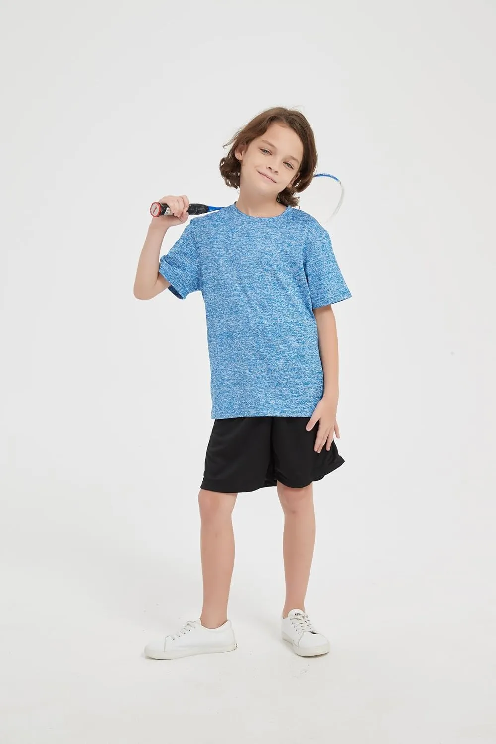 5-Pack Boys Athletic Quick Dry T-Shirts Youth Activewear Short Sleeve Tops5-18 Years