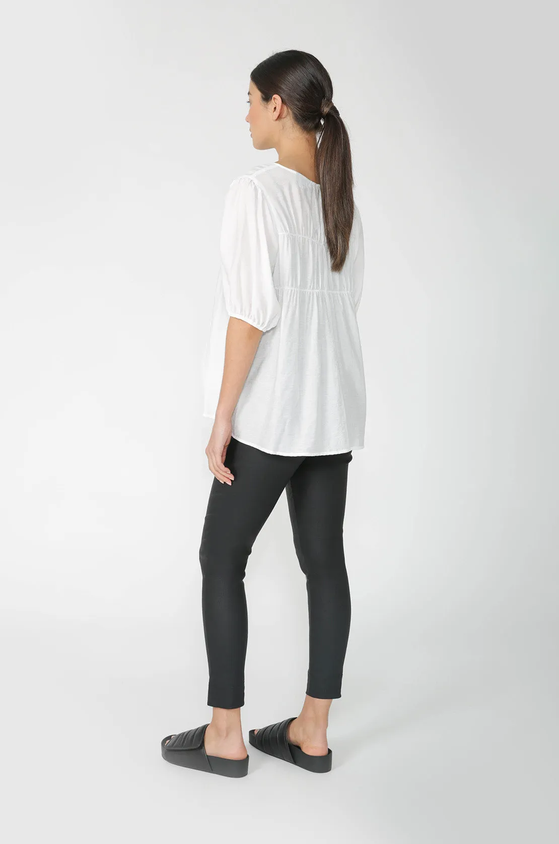 7/8 glossy pant / black