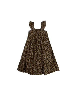 Abbie Tiered Maxi Black Floral