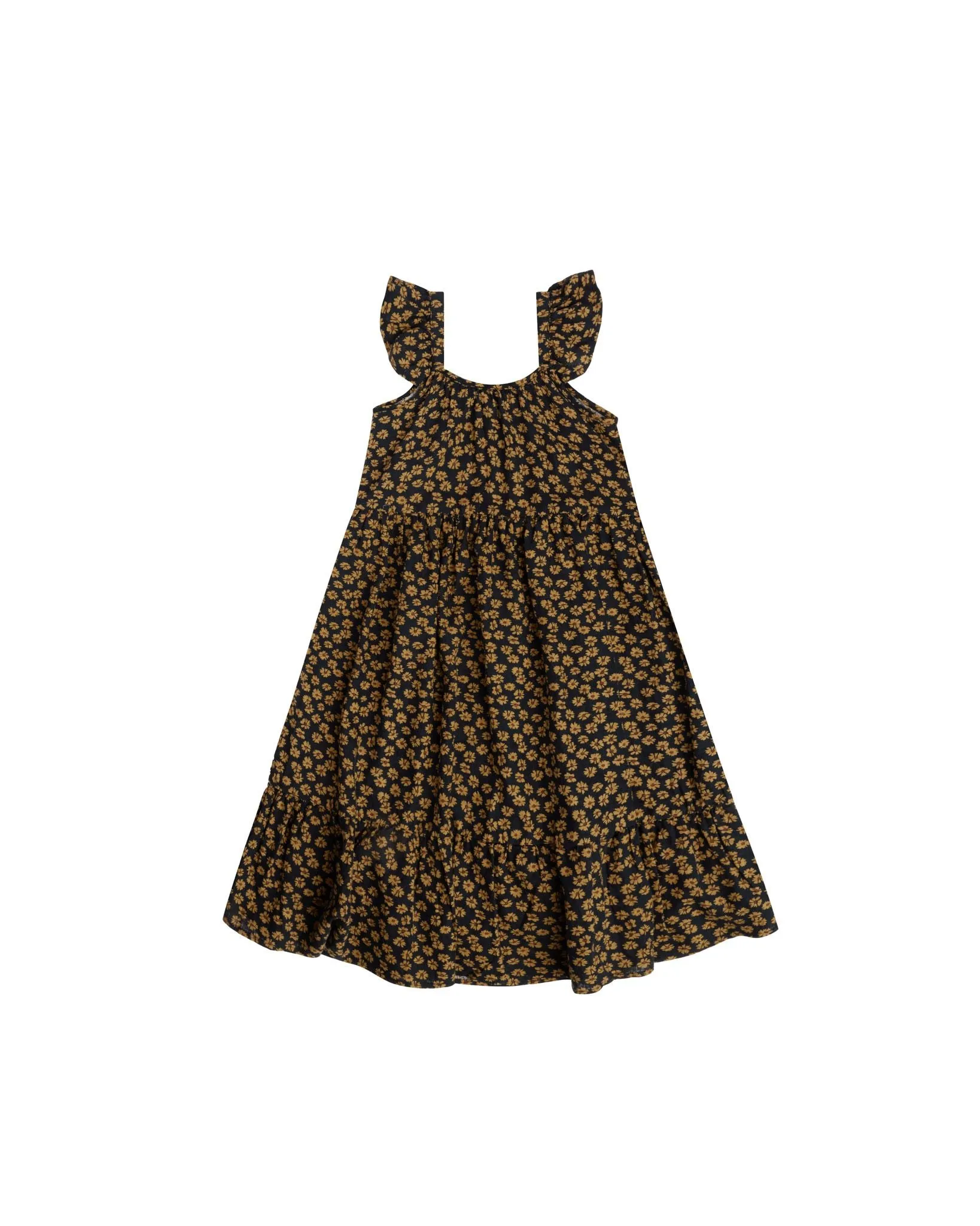 Abbie Tiered Maxi Black Floral