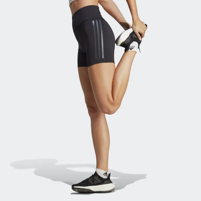 ADIDAS DAILYRUN 3-STRIPES FIVE-INCH SHORT LEGGINGS - HS5452