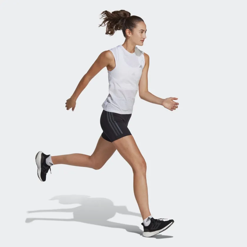 ADIDAS DAILYRUN 3-STRIPES FIVE-INCH SHORT LEGGINGS - HS5452