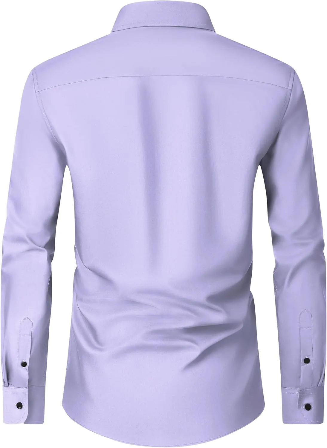 Alimens & Gentle Mens Dress Shirts Long Sleeve Wrinkle-Free Formal Shirts Wedding Dating Business Casual Button Down Shirt