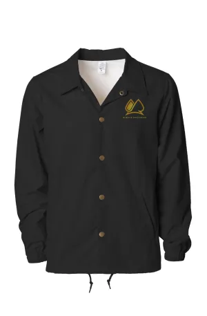Always Motivated Water Resistant Windbreaker Black/Gold