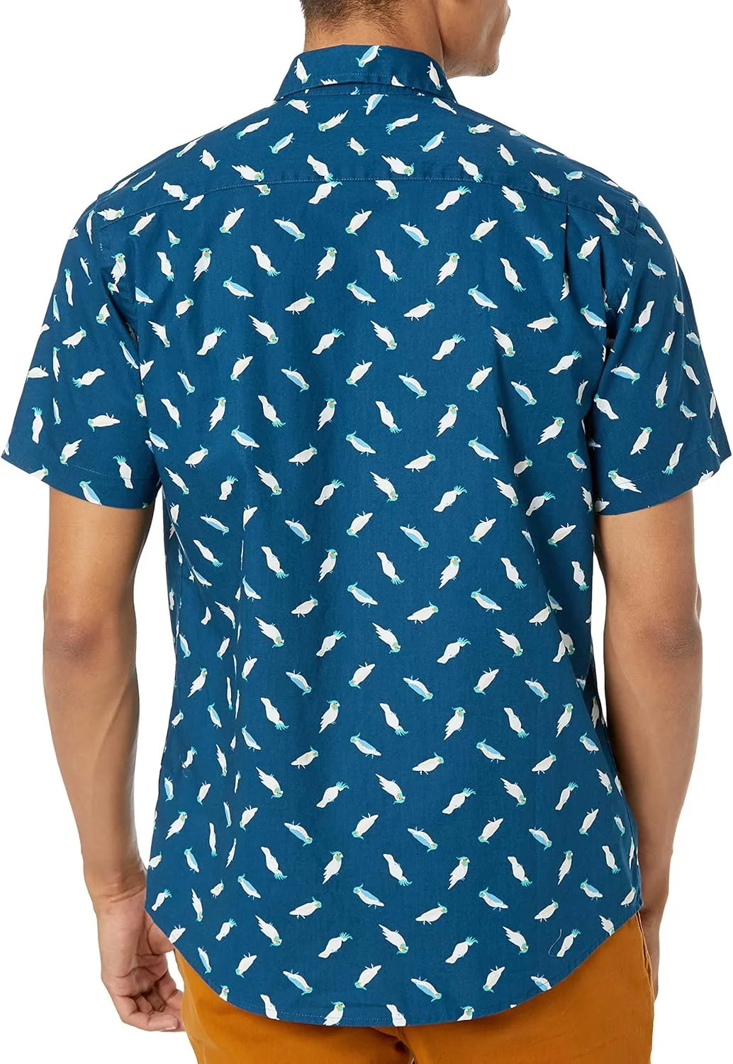 Amazon Essentials Men's Regular-Fit Short-Sleeve Print Shirt