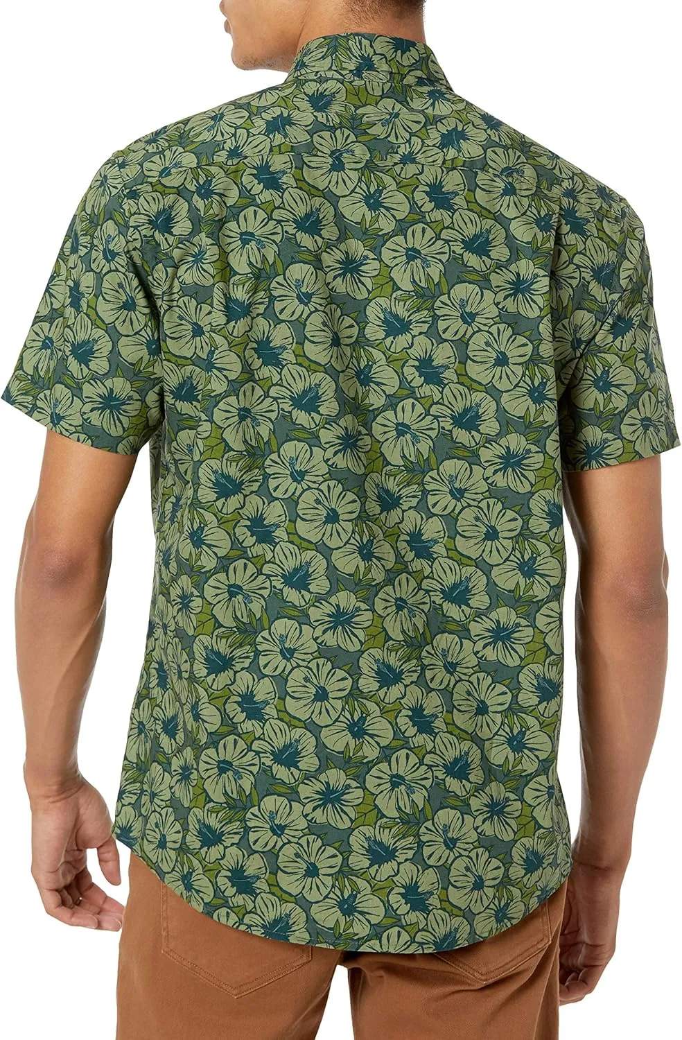 Amazon Essentials Men's Regular-Fit Short-Sleeve Print Shirt