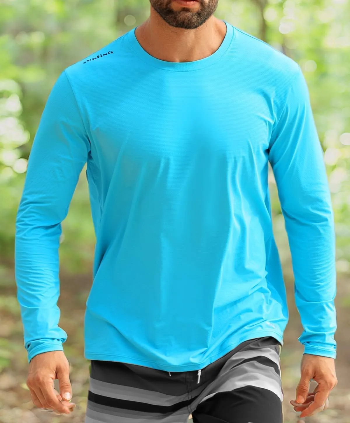 Angel season Men's Rash Guard Shirts UPF 50  Long Sleeve Swim Shirts Quick Dry UV Sun Protection Lightweight