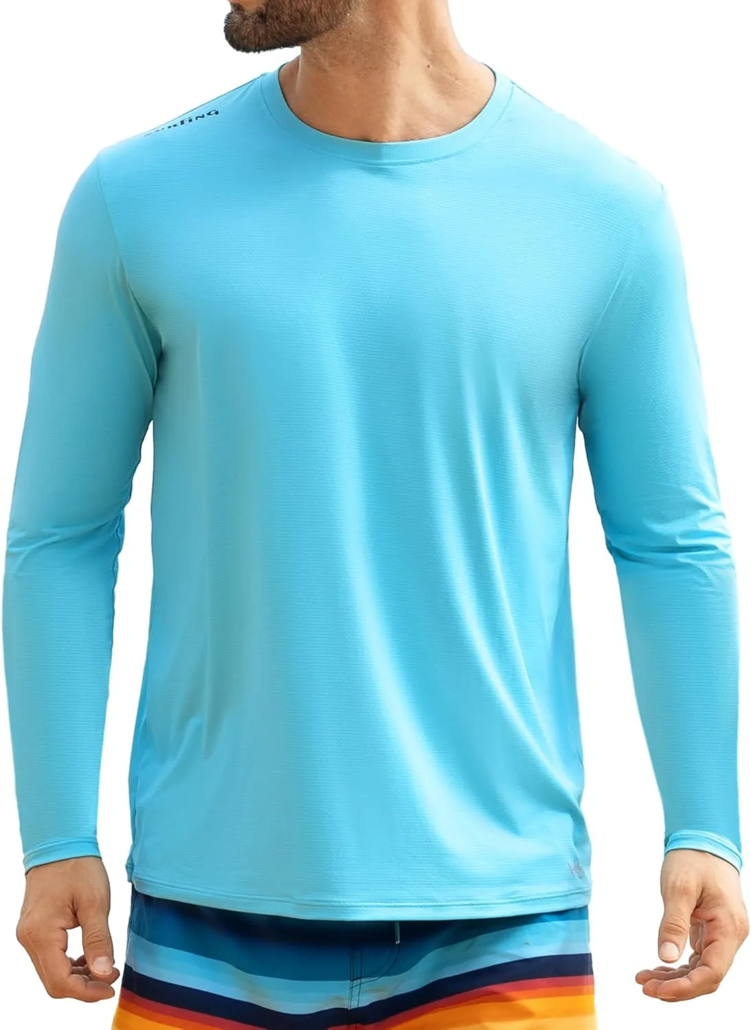 Angel season Men's Rash Guard Shirts UPF 50  Long Sleeve Swim Shirts Quick Dry UV Sun Protection Lightweight
