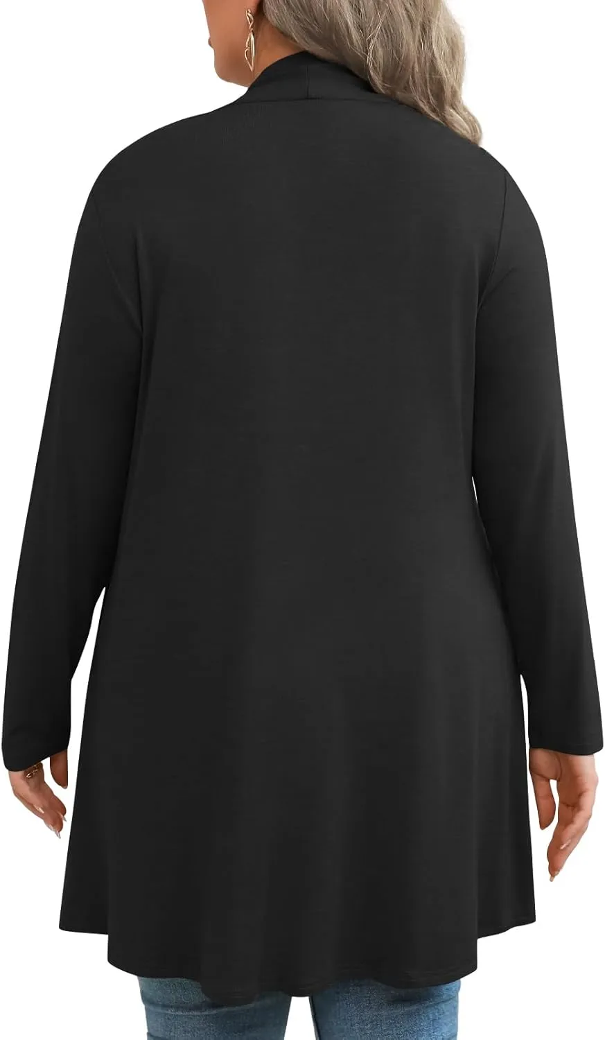 Anymiss Womens Plus Size Cardigan 2025 Spring Lightweight Jacket Summer Long Sleeve Kimono 1X-5X