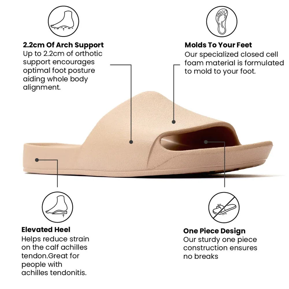 Archies Arch Support Slide Sandal - Tan