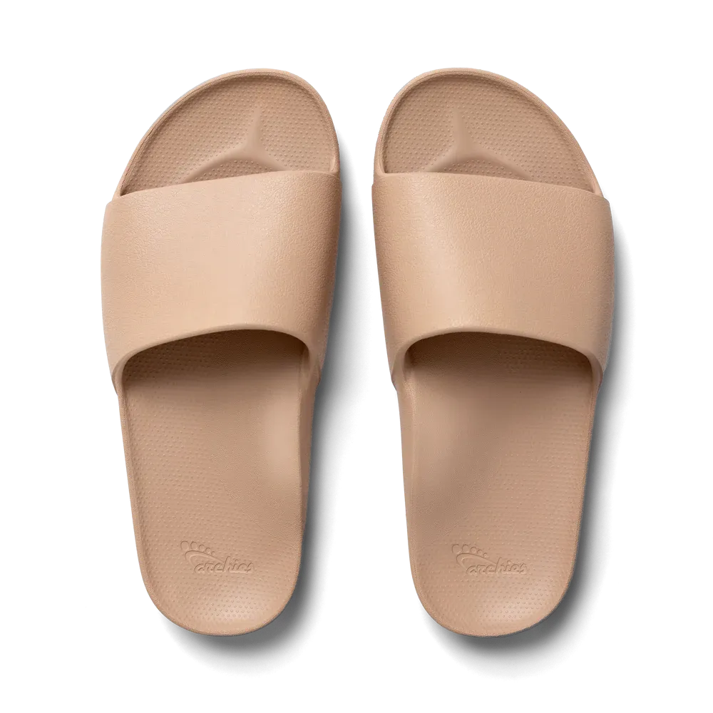 Archies Arch Support Slide Sandal - Tan