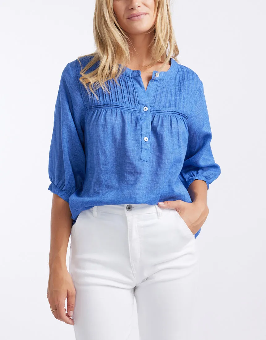 Arris Linen Blouse - Denim