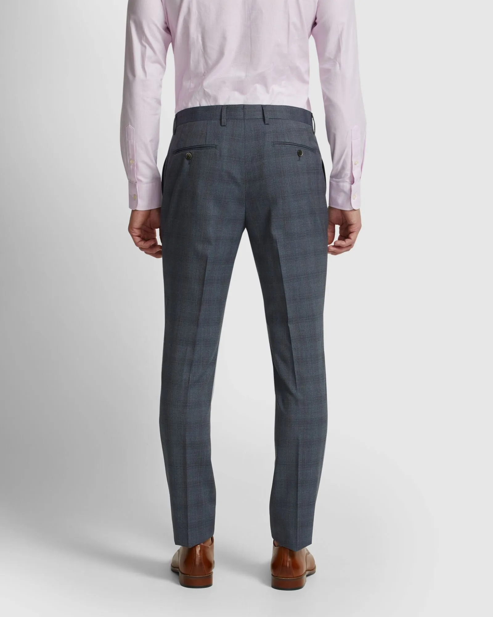 Auden Wool Check Suit Trousers