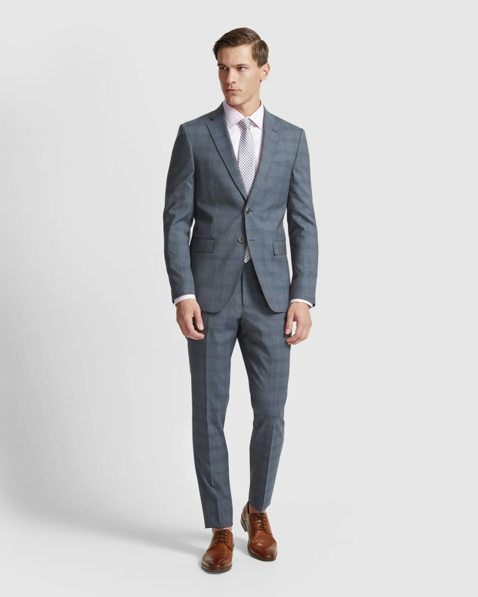 Auden Wool Check Suit Trousers