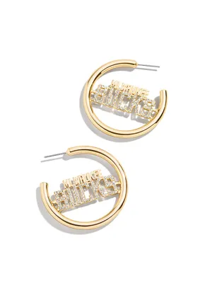 BaubleBar Wordmark Milwaukee Bucks Hoop Earrings