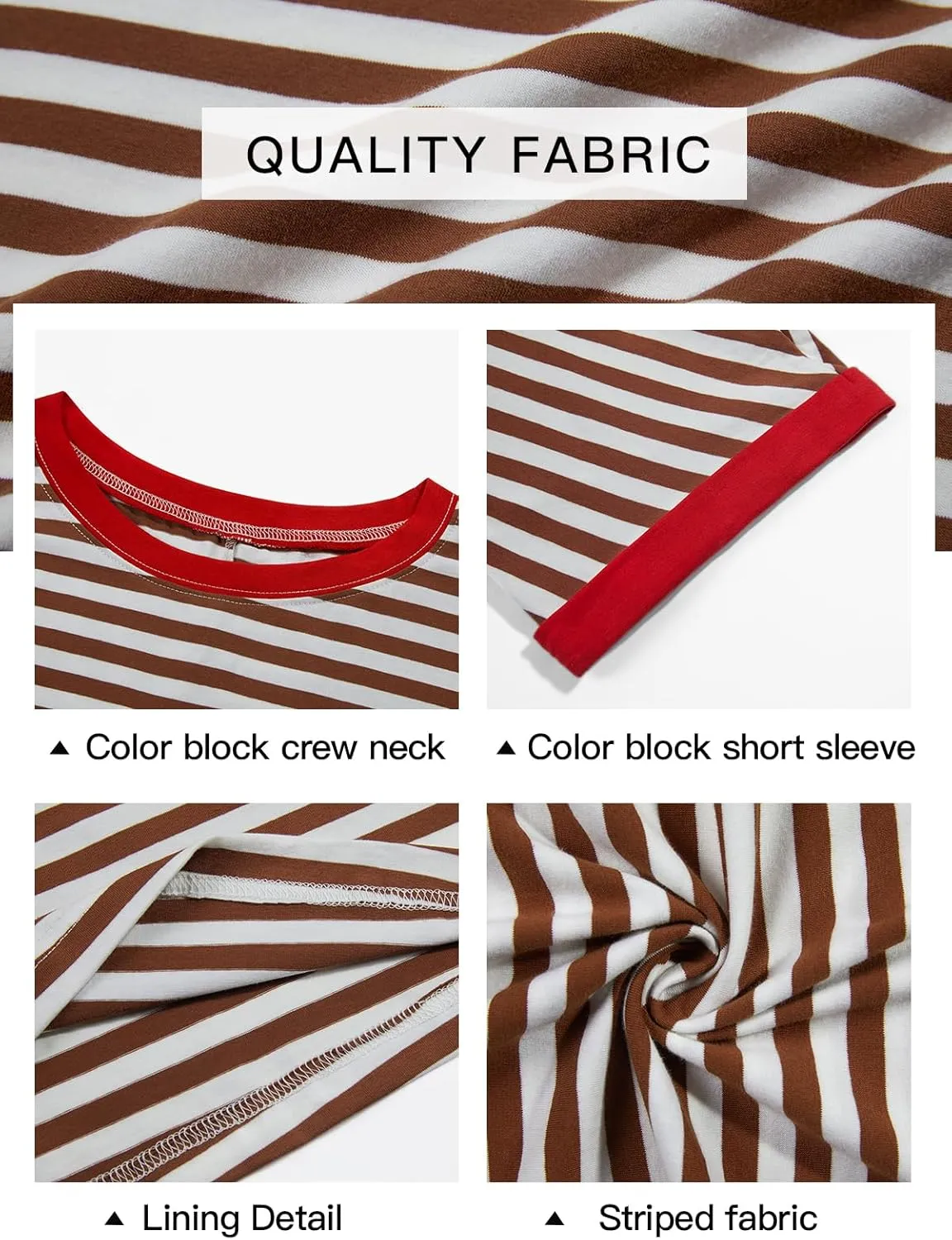 Beautife Womens Plus Size Tops 2025 Summer Oversized Striped Shirts Loose Fit Crew Neck Half Sleeve Tee Shirts