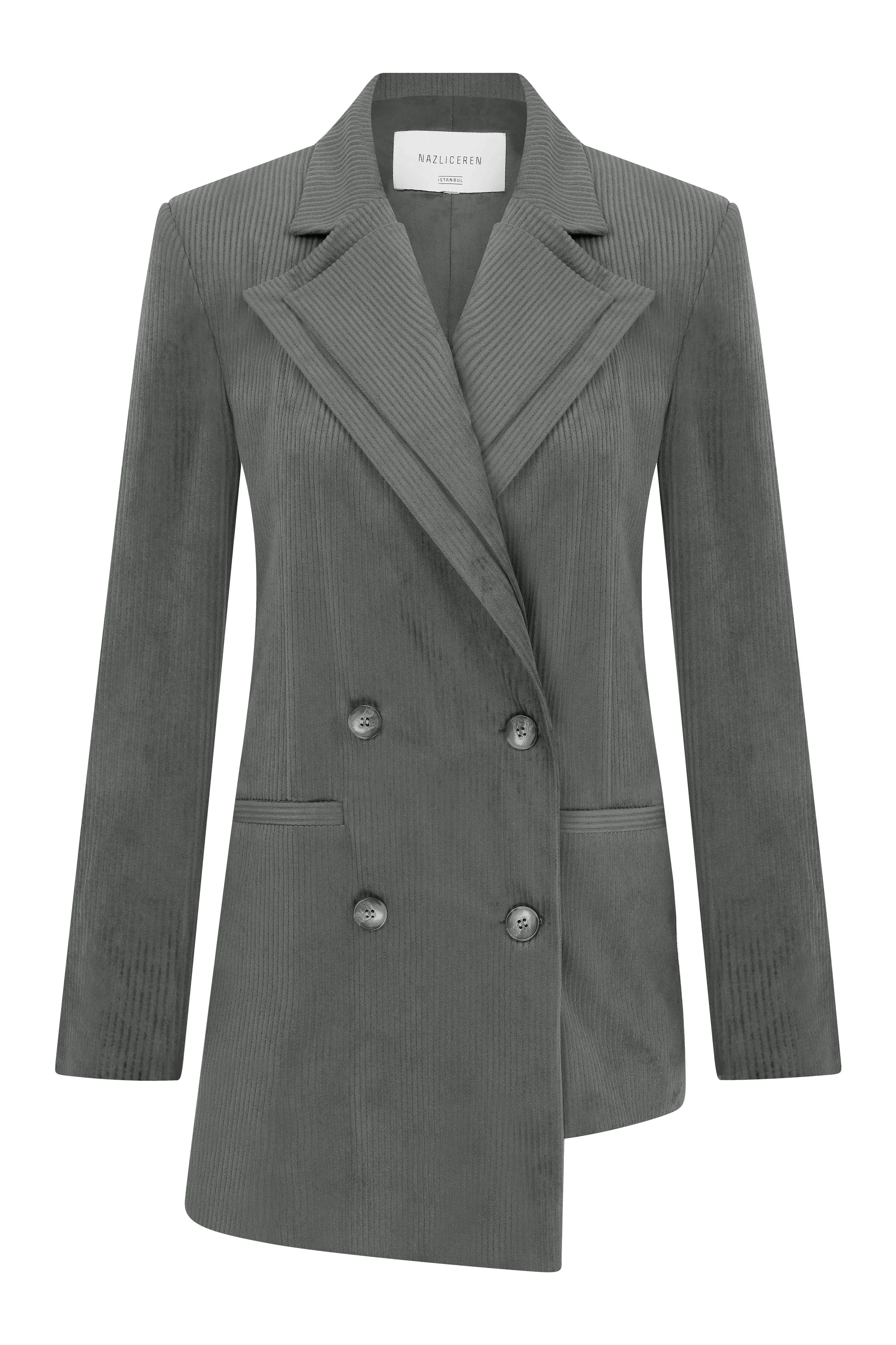 Bicolle Corduroy Jacket in Gray