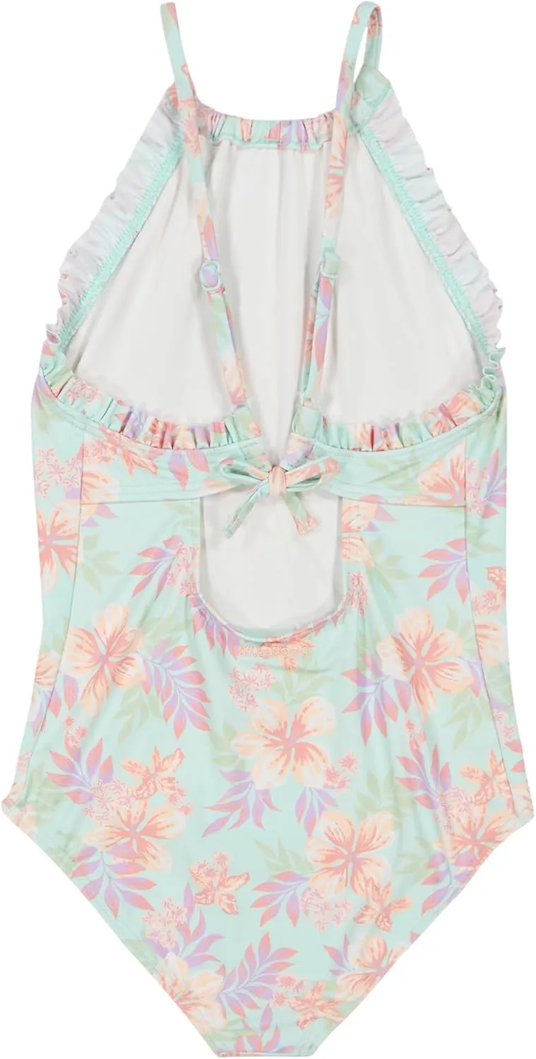Billabong Girls' One-Piece Swimsuit with UPF 50  Sun Protection, Quick Drying Bathing Suit