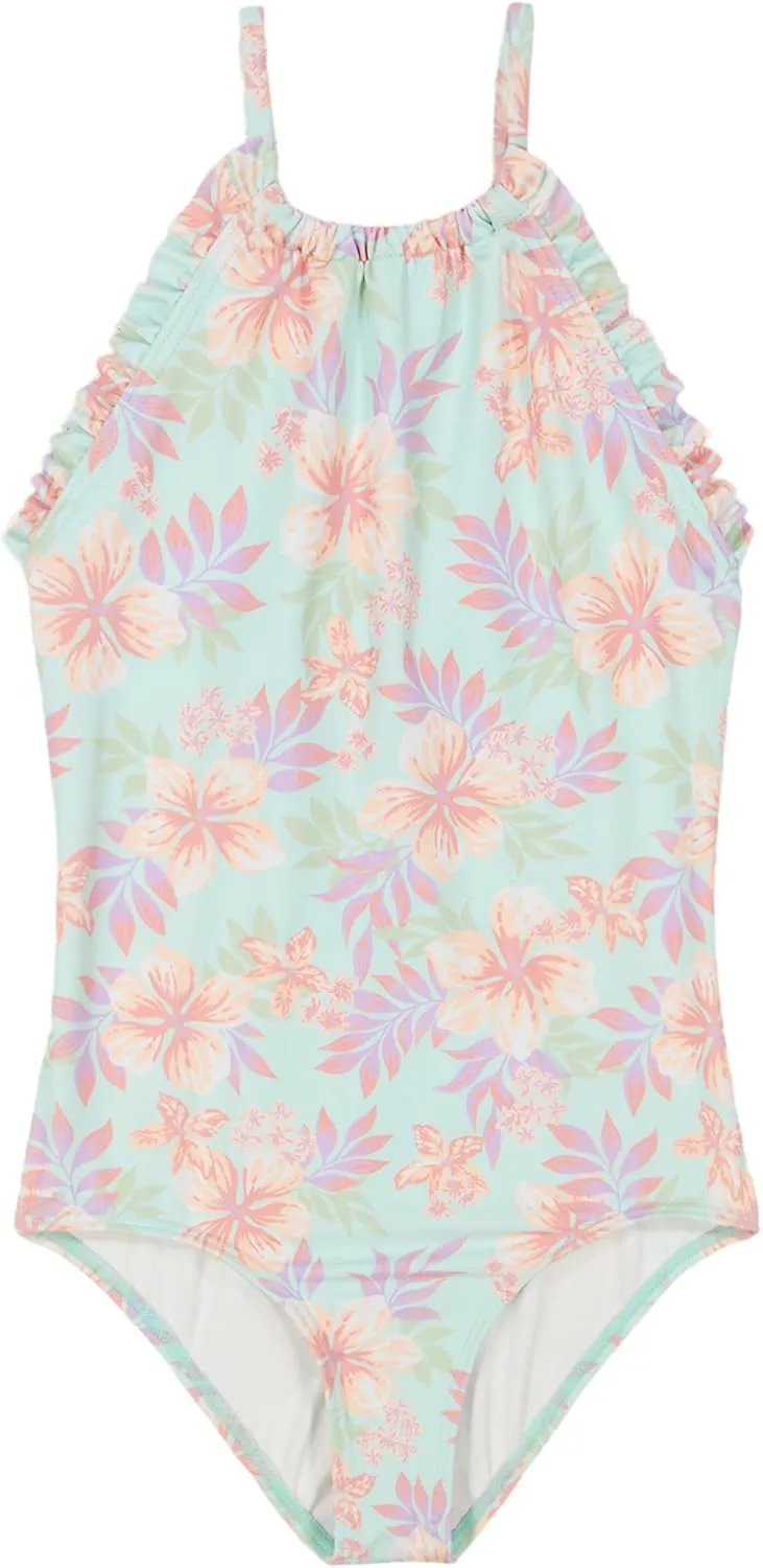 Billabong Girls' One-Piece Swimsuit with UPF 50  Sun Protection, Quick Drying Bathing Suit