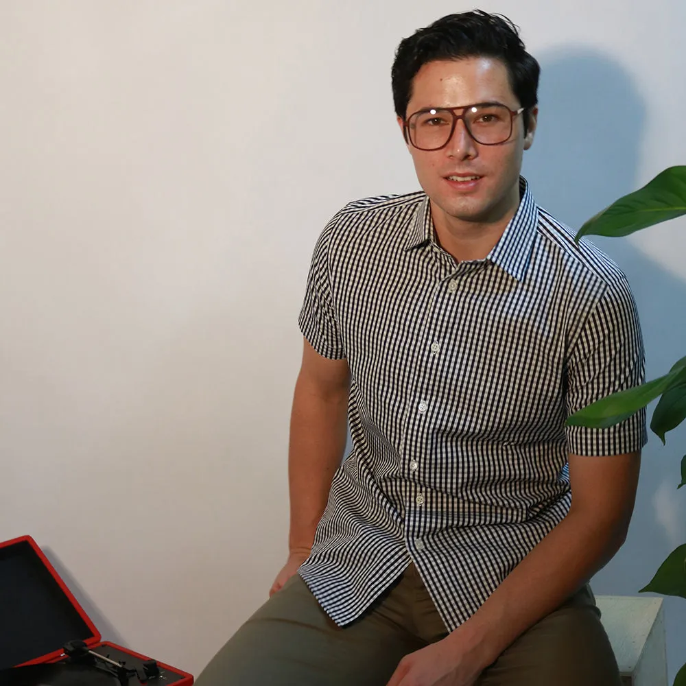 Black Gingham Men's Shirt