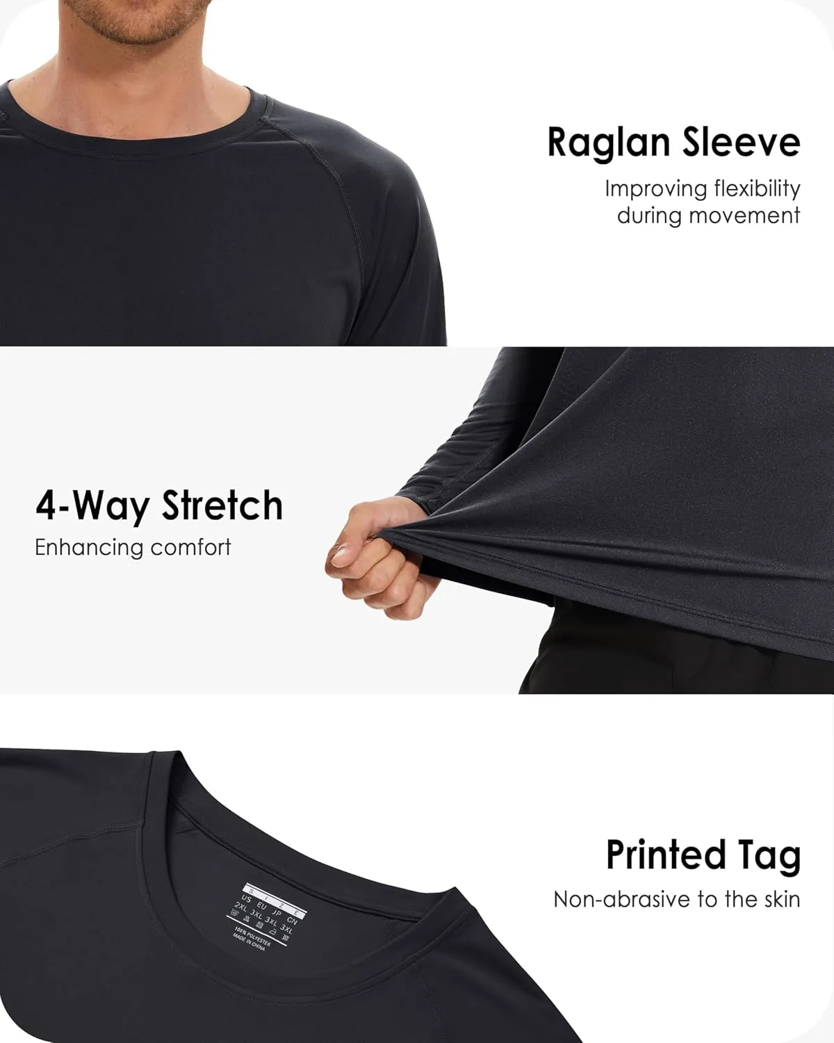 Boladeci Men's UPF 50  Sun Protection UV SPF Shirts Long Sleeve Lightweight Quick Dry Swim T-Shirts Rash Guard