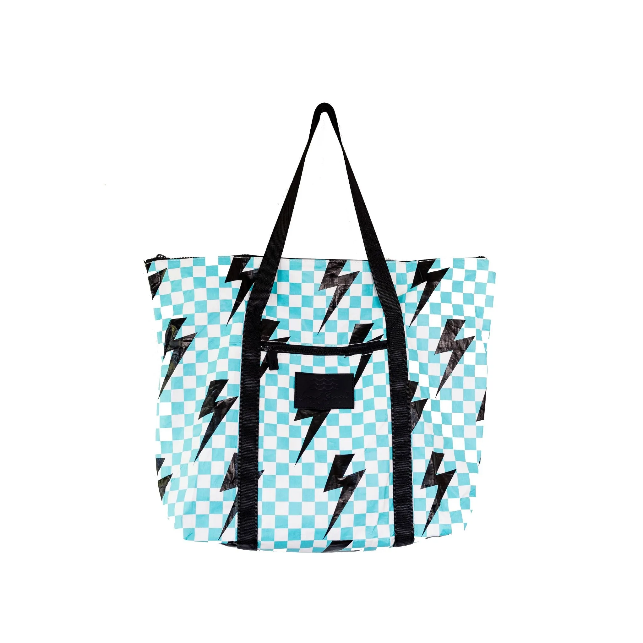 Bolt Check Water Resistant Tyvek Shoulder Tote