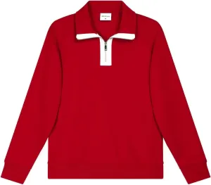 Cambkatl Heavyweight Sweatshirt for Men 1/4 Zipper Lapel Colorblock Crewneck Casual Long Sleeve Loose Pullover Tops