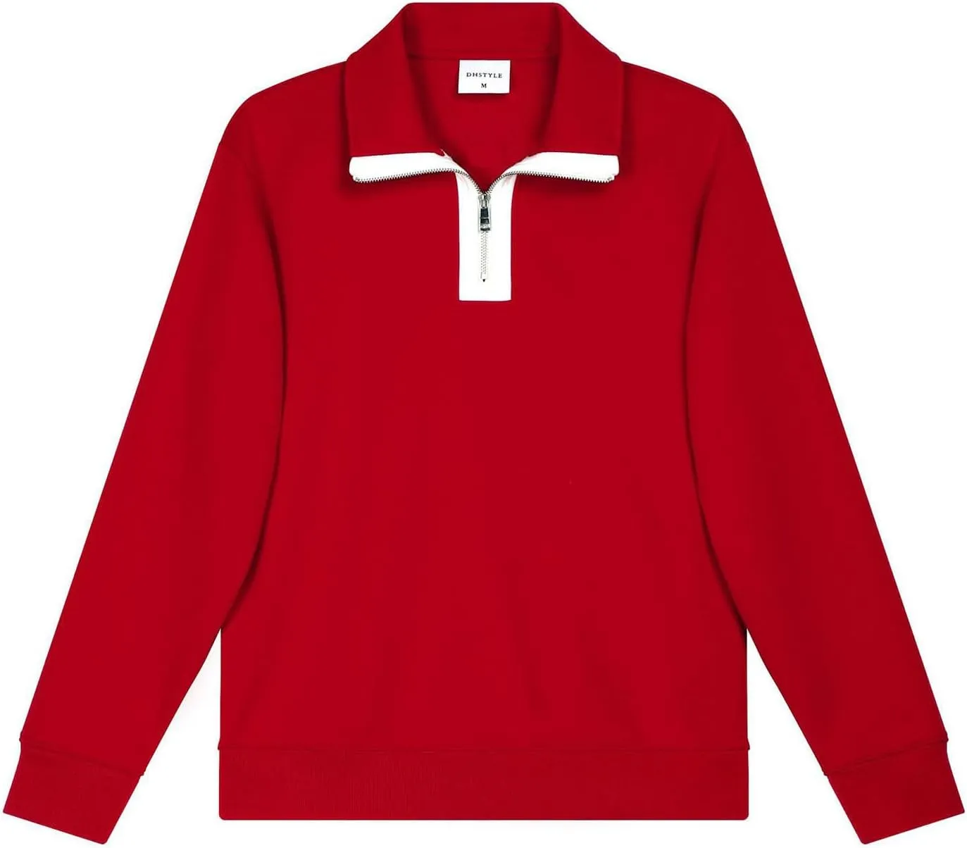 Cambkatl Heavyweight Sweatshirt for Men 1/4 Zipper Lapel Colorblock Crewneck Casual Long Sleeve Loose Pullover Tops