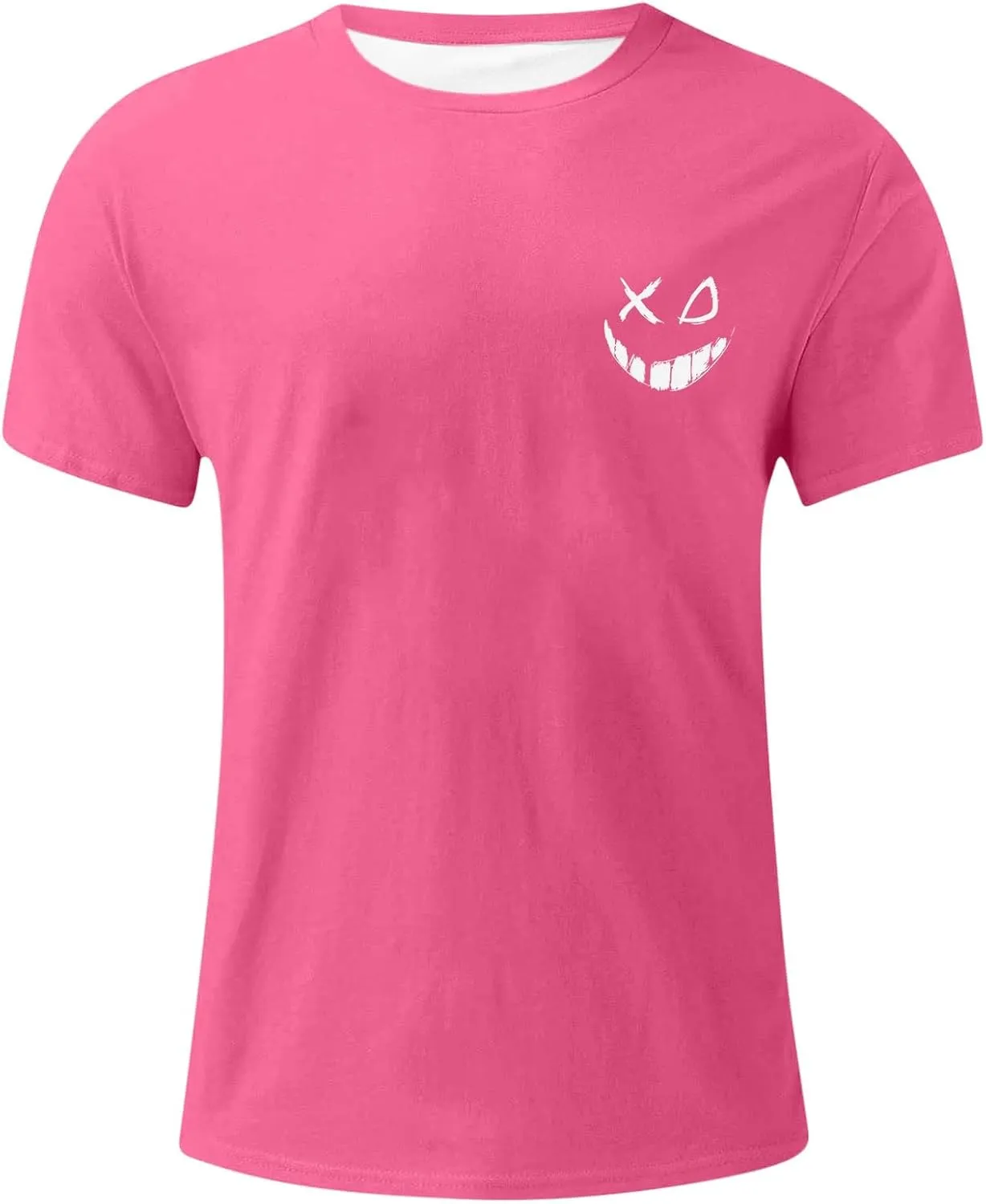 Casual Loose T Shirts for Men Summer Trendy Funny Print Short Sleeve Crewneck Pullover Lightweight Comfy Tees