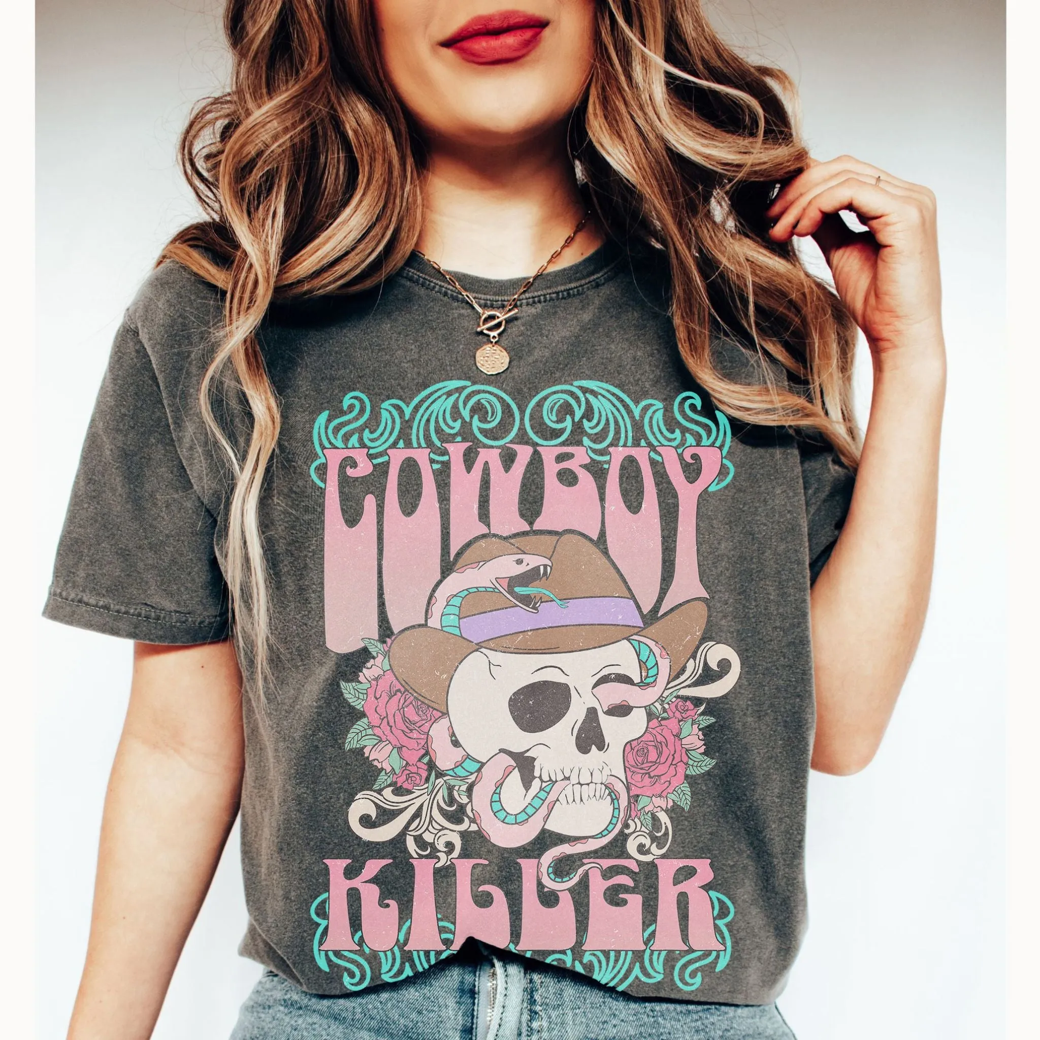 Comfort Colors Western Cowboy Killer Graphic T-Shirt