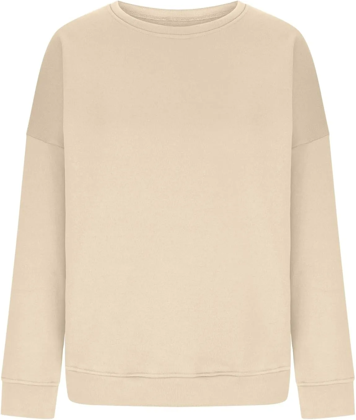Crewneck Sweatshirts Women Long Sleeve Fleece Pullover Tops Cute Hoodies For Teen Girls Sweaters Solid Fall Outfits