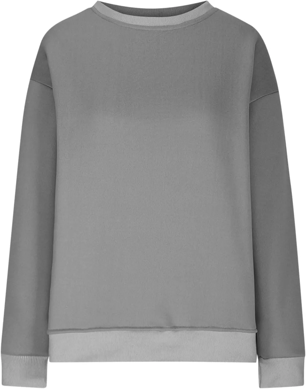 Crewneck Sweatshirts Womens Fall Fashion 2024 Long Sleeve Tops Pullover Casual Cute Loose Winter Clothes with Pocket