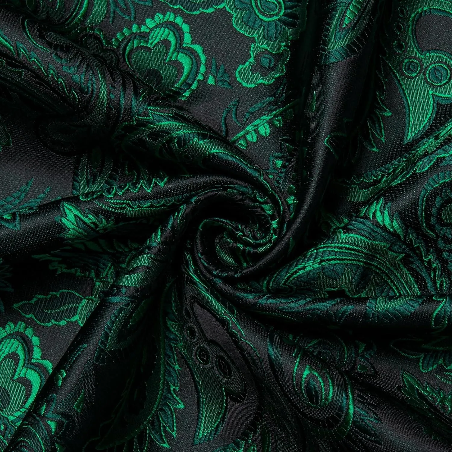 DiBanGu Silk Paisley Dress Shirts for Men Long Sleeve Button Down Shirt Casual Regular Fit Mens Shirts Wedding Party