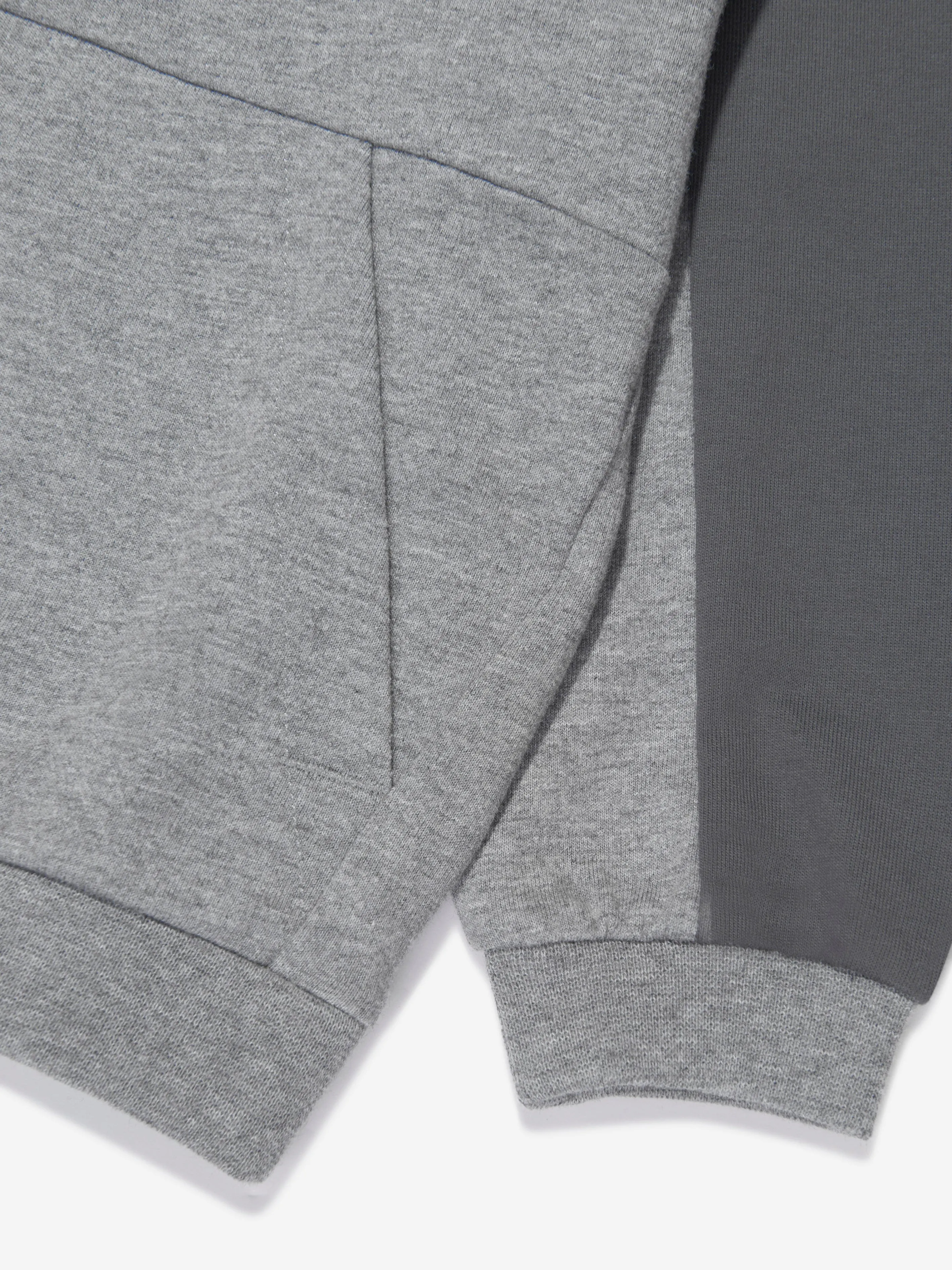 EA7 Emporio Armani Boys Train Tonal Black Logo Sweatshirt in Grey