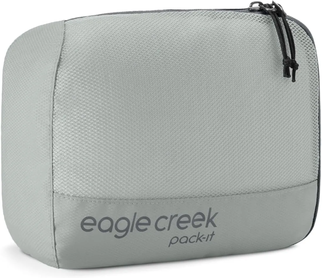 Eagle Creek Pack-It Isolate Cube Small Packing Cubes for Travel Made with Durable Water-Resistant Nylon, Self-Repairing Zipper & Quick-Grab Handle Storm Grey -Reveal (New)