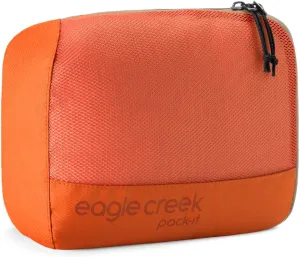 Eagle Creek Pack-It Reveal Small Packing Cubes for Travel - Durable, Water-Resistant Fabric with Angled Zipper Design and Full Front-Panel Mesh Window, Mandarin