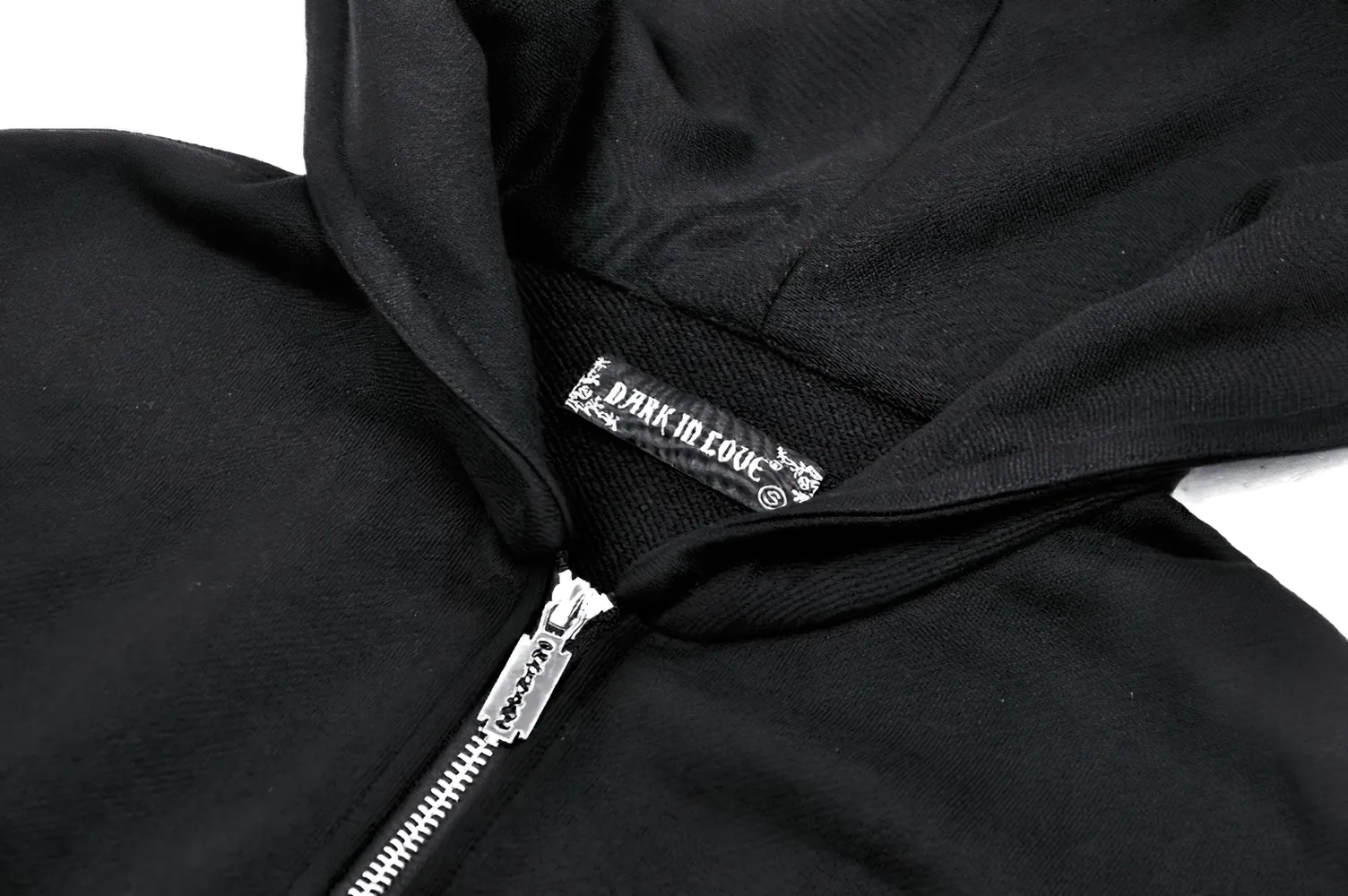 Edgy Gothic Batwing Zip-Up Loose Hoodie for Women