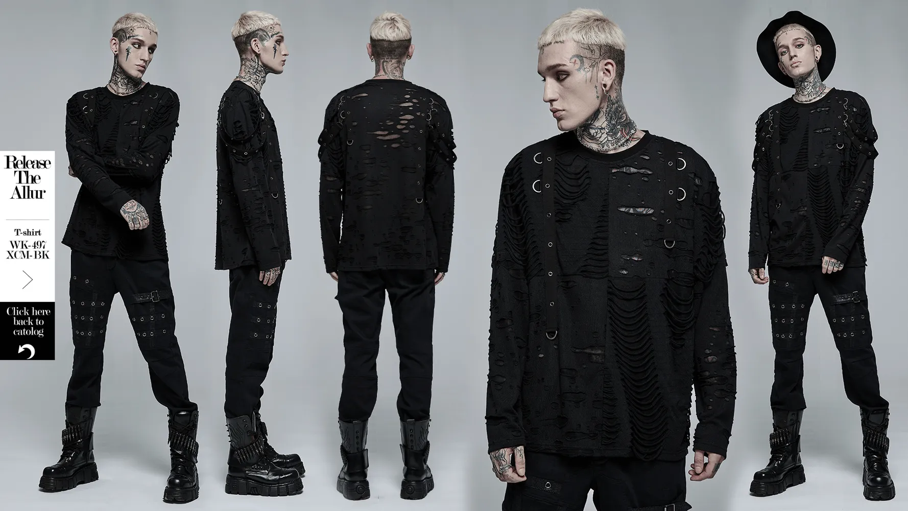 Edgy Knitted Top with Destructed Holes And Loops