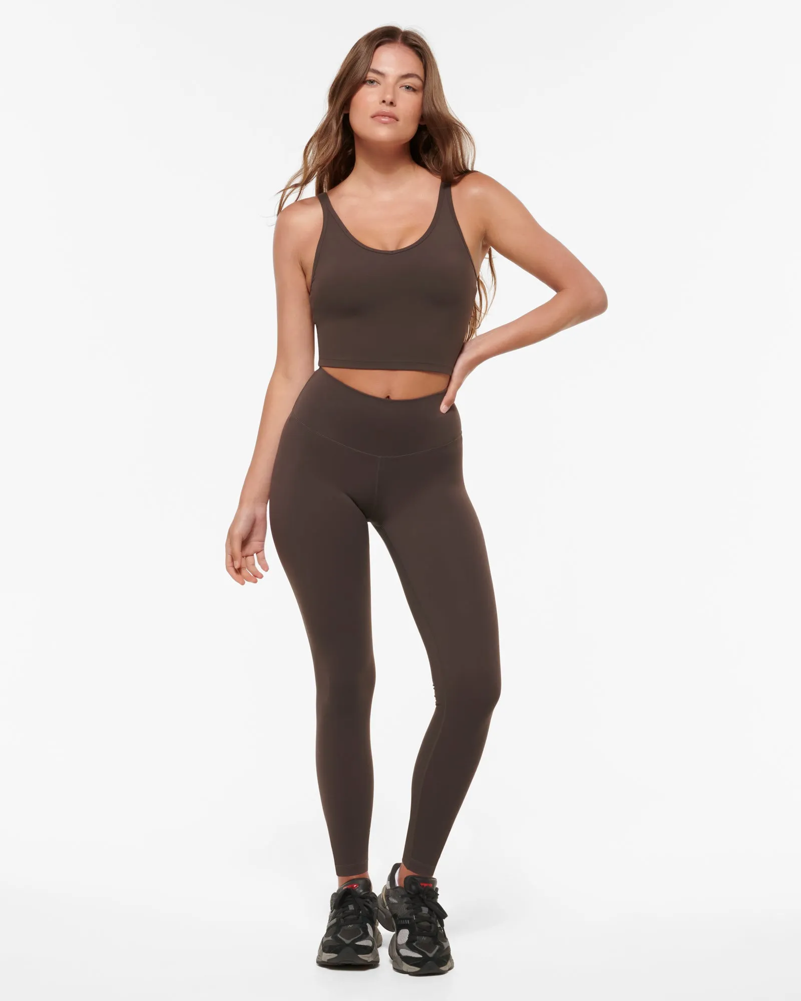 ESSENTIAL FULL LENGTH ULTRA FLEX LEGGING COFFEE BEAN