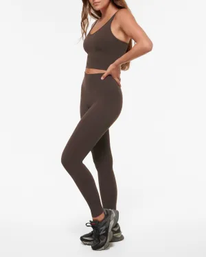 ESSENTIAL FULL LENGTH ULTRA FLEX LEGGING COFFEE BEAN