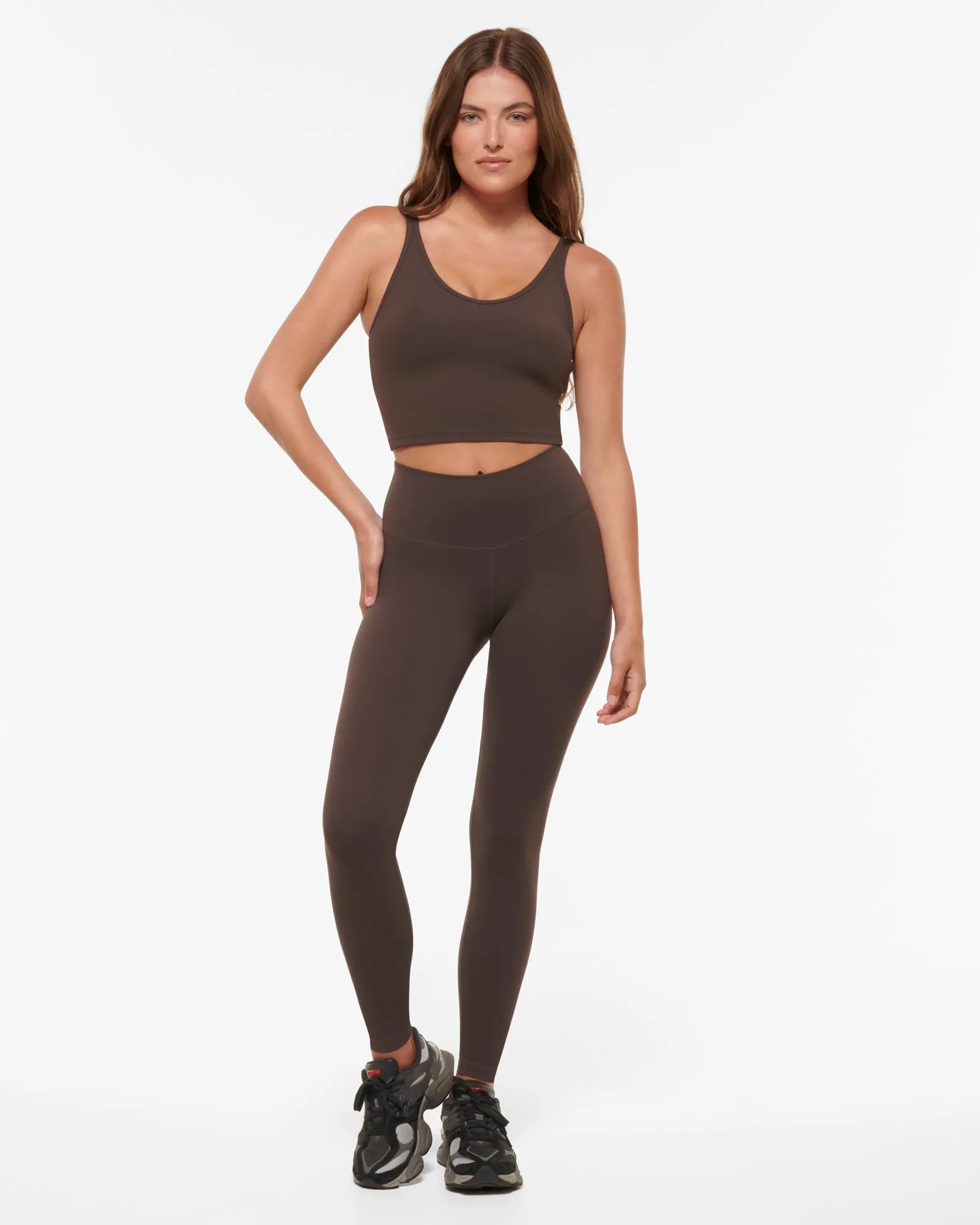 ESSENTIAL FULL LENGTH ULTRA FLEX LEGGING COFFEE BEAN